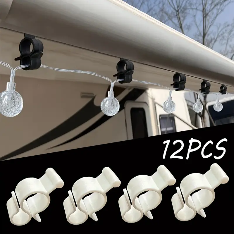 10 pièces Camping auvent crochet Clips multi-usage caravane Camper chaîne lumière corde pince tente crochets voyage tente pince lumière cintre - AliExpress 34